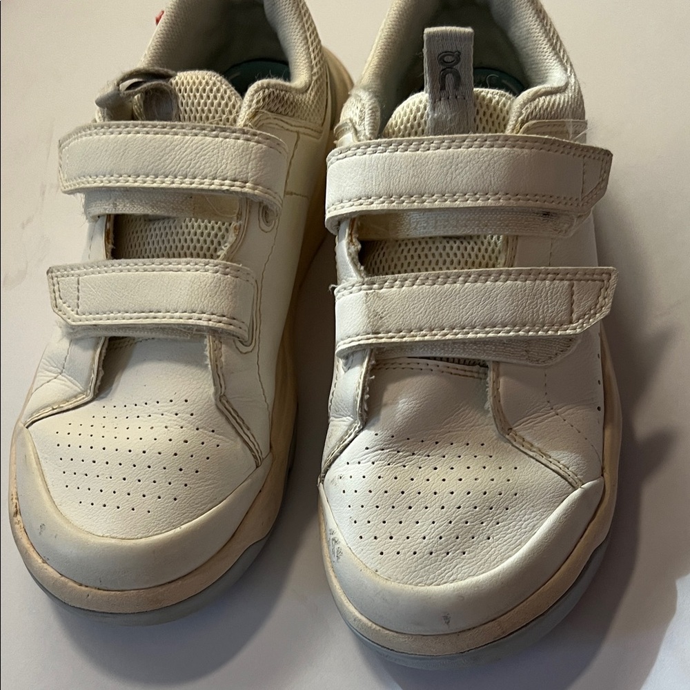 Classic White Velcro Kids Sneakers